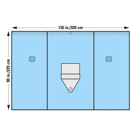 O&M Halyard Inc Orthopedic Drape Vertical Isolation Drape 90 W X 126 L Inch Sterile - Case of 14 - 77723-CS