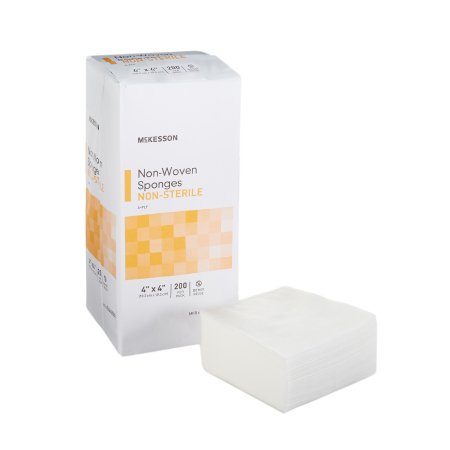 McKesson Nonwoven Sponge McKesson 4 X 4 Inch 200 per Pack NonSterile 4-Ply Square - Pack of 200 - 94442000-PK