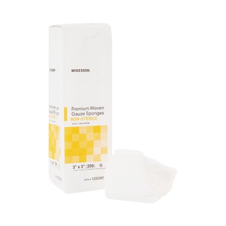 McKesson Gauze Sponge McKesson 3 X 3 Inch 200 per Pack NonSterile 12-Ply Square - Case of 4000 - 12332000-CS