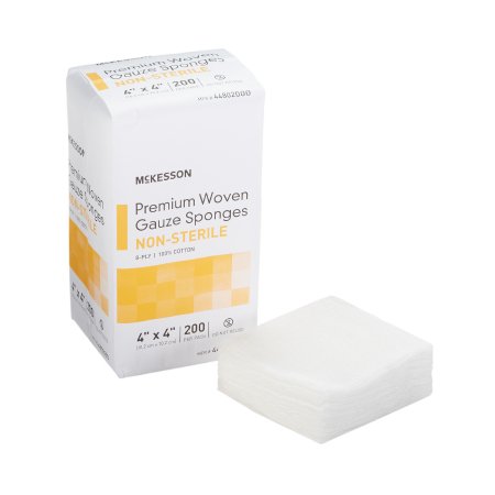 McKesson Gauze Sponge McKesson 4 X 4 Inch 200 per Pack NonSterile 8-Ply Square - Pack of 200 - 44802000-PK