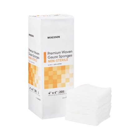 McKesson Gauze Sponge McKesson 4 X 4 Inch 200 per Pack NonSterile 16-Ply Square - Case of 2000 - 16442000-CS