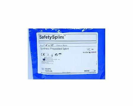 BSN Medical Padded Precut Splint SafetySplint™ 4 X 15 Inch Fiberglass White - Box of 15 - SS-4PC-BX