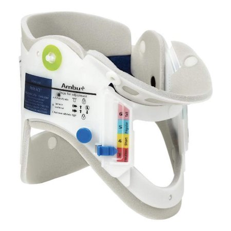 Ambu Extrication Cervical Collar with Headwedge Ambu® Perfit ACE™ Preformed Adult One Size Fits Most One-Piece / Trachea Opening Adjustable Height Adjustable Neck Circumference - Case of 30 - 000281151-CS