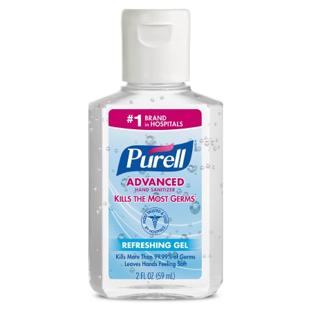 GOJO Hand Sanitizer Purell® Advanced 2 oz. Ethyl Alcohol Gel Bottle - Case of 24 - 9605-24-CS