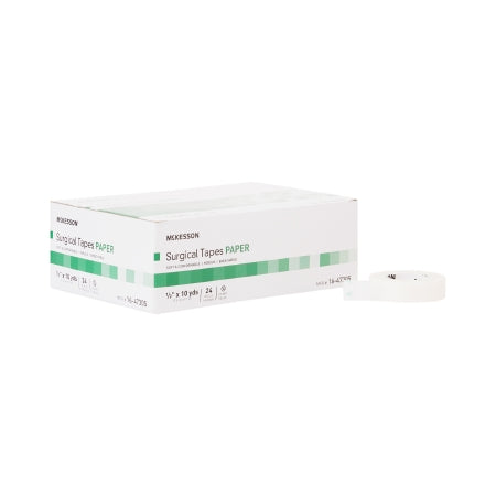 McKesson Medical Tape McKesson White 1/2 Inch X 10 Yard Paper NonSterile - Roll of 1 - 16-47305-RL
