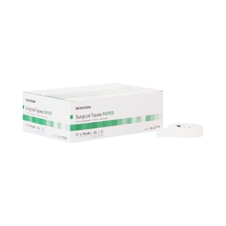 McKesson Medical Tape McKesson White 1/2 Inch X 10 Yard Paper NonSterile - Box of 24 - 16-47305-BX
