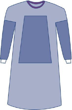 Medline Fabric-Reinforced Surgical Gown with Towel Eclipse® X-Large Blue Sterile AAMI Level 3 Disposable - Each - DYNJP2102-EA