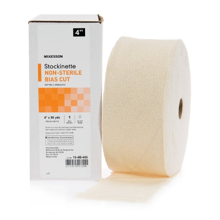 McKesson Bias Cut Stockinette McKesson Cotton 4 Inch X 50 Yard Size 1 Beige NonSterile - Roll of 1 - 16-4B-450-RL