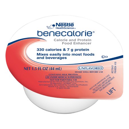 Nestle Healthcare Nutrition Oral Supplement Benecalorie® Unflavored Liquid 1.5 oz. Cup - Case of 24 - 10043900282500-CS