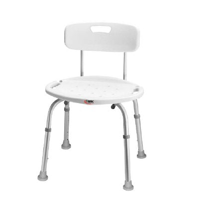 Apex-Carex Healthcare Shower Chair Carex® Without Arms Aluminum Frame With Backrest 20-1/2 Inch Seat Width 300 lbs. Weight Capacity - Each - FGB652C0 0000-EA