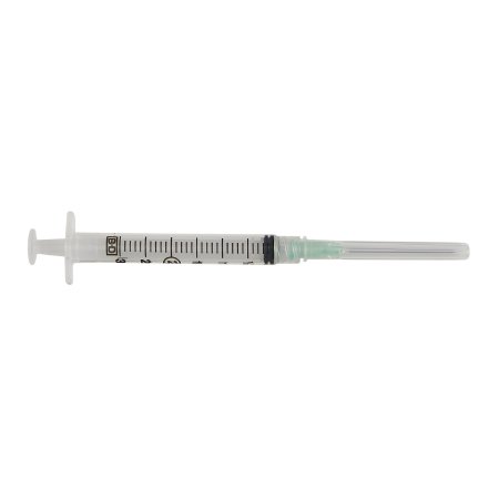 BD Standard Hypodermic Syringe with Needle PrecisionGlide™ 3 mL 1-1/2 Inch 21 Gauge NonSafety Regular Wall - Case of 800 - 309577-CS