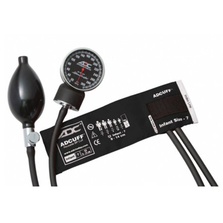 American Diagnostic Corp Aneroid Sphygmomanometer Unit Diagnostix™720 Series Infant Nylon 9 - 14 cm Pocket Aneroid - Each - 720-7IBK-EA