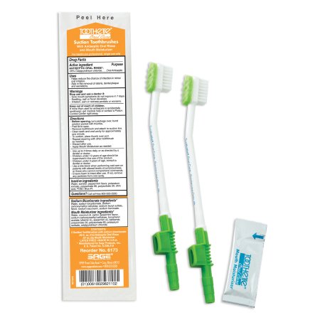 Sage Products Suction Toothbrush Kit Toothette® NonSterile - Case of 100 - 6173-CS