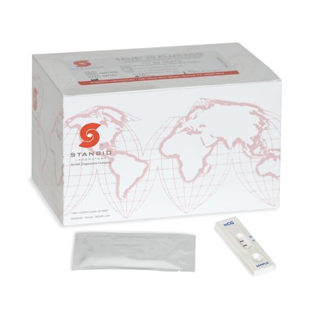 Stanbio Laboratory Reproductive Health Test Kit True® 20 Fertility Test hCG Pregnancy Test Urine Sample 50 Tests CLIA Waived - Box of 50 - 1430-050-BX