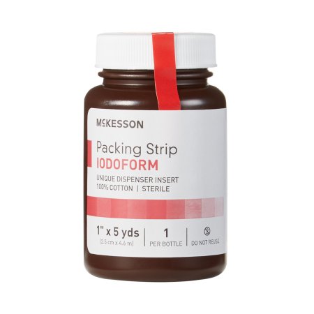 McKesson Wound Packing Strip McKesson Iodoform 1 Inch X 5 Yard Sterile Antiseptic - Case of 12 - 61-59345-CS