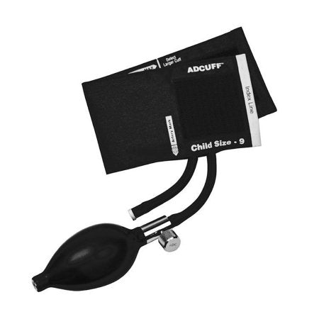 American Diagnostic Corp Reusable Blood Pressure Cuff and Bulb Adcuff™ 13 to 19.5 cm Arm Nylon Cuff Child Cuff - Each - 865-9CBK-EA