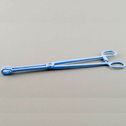 Sklar Sponge Forceps 9-1/2 Inch Length Floor Grade Plastic Sterile Ratchet Lock Finger Ring Handle Straight Round Cup Tip - Each - 96-2919-EA