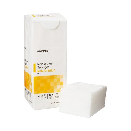 McKesson Nonwoven Sponge McKesson 3 X 3 Inch 200 per Pack NonSterile 4-Ply Square - Pack of 200 - 93342000-PK