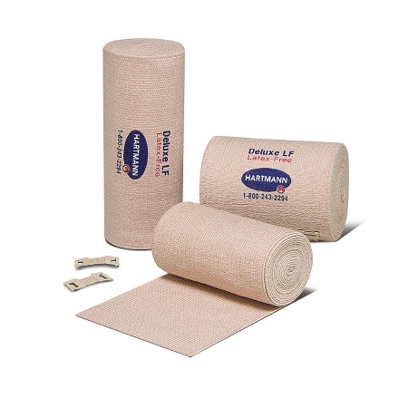 Hartmann Elastic Bandage Deluxe® 480® LF 3 Inch X 5 Yard Clip Detached Closure Tan NonSterile High Compression - Case of 60 - 39300000-CS