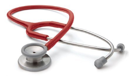 American Diagnostic Corp Classic Stethoscope Adscope® 603 Red 1-Tube 22 Inch Tube Double Sided Chestpiece - Each - 603R-EA