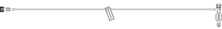 ICU Medical IV Extension Set LifeShield® Needle-Free Port Micro Bore 5 Inch Tubing Without Filter Sterile - Case of 120 - 1140228-CS