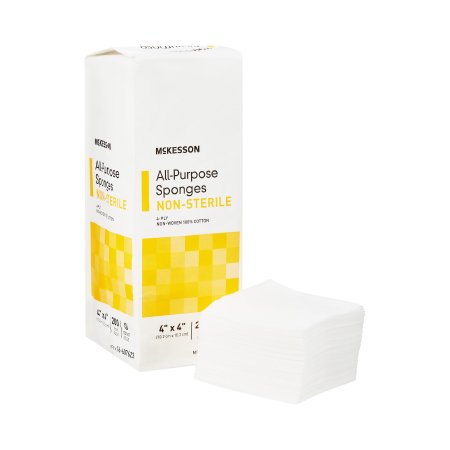 McKesson Nonwoven Sponge McKesson 4 X 4 Inch 200 per Pack NonSterile 4-Ply Square - Case of 20 - 16-607623-CS