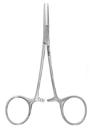 Integra Lifesciences Hemostatic Forceps MeisterHand® Halsted-Mosquito 5 Inch Length Surgical Grade German Stainless Steel NonSterile Ratchet Lock Finger Ring Handle Straight Serrated Tips - Each - MH7-2-EA
