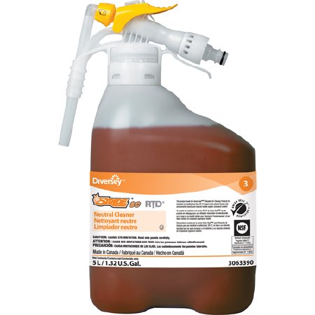 Lagasse Diversey™ Stride® Surface Cleaner Alcohol Based RTD® Dispensing System Liquid Concentrate 5 Liter Bottle Citrus Scent NonSterile - Case of 1 - DVS93063390-CS