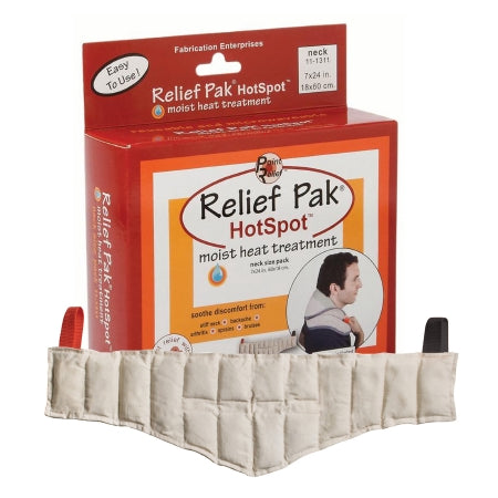 Fabrication Enterprises Moist Heat Therapy Pad Relief Pak® HotSpot® Contour Neck Fabric Reusable - Each - 11-1311-EA