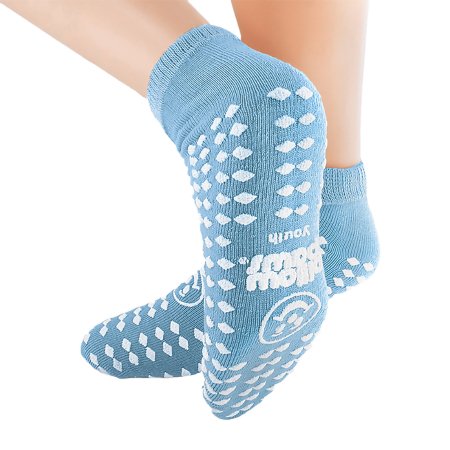 Principle Business Enterprises Slipper Socks Pillow Paws® Youth Light Blue Ankle High - Case of 48 - 1094-001-CS