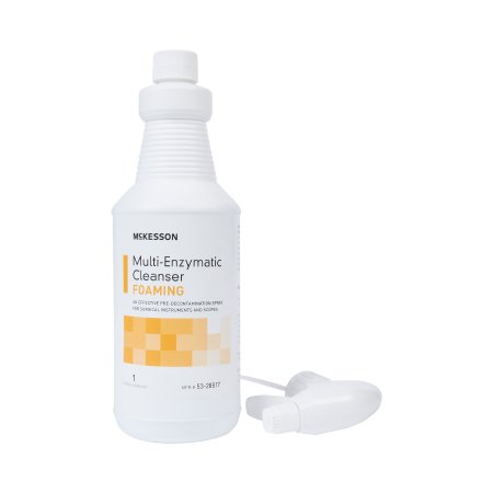 McKesson Multi-Enzymatic Instrument Detergent McKesson Foam RTU 1 Quart Bottle Fresh Rain Scent - Each - 53-28517-EA