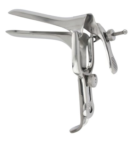 McKesson Vaginal Speculum McKesson Graves NonSterile Office Grade Stainless Steel Large Double Blade Duckbill Reusable Without Light Source Capability - Each - 43-2-324-EA