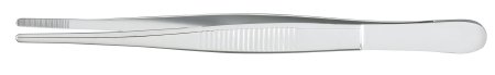 McKesson Dressing Forceps McKesson 4-1/2 Inch Length Office Grade Stainless Steel NonSterile NonLocking Thumb Handle Serrated Tip - Each - 43-2-705-EA