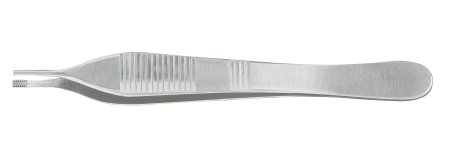McKesson Tissue Forceps McKesson Adson-Brown 4-3/4 Inch Length Office Grade Stainless Steel NonSterile NonLocking Thumb Handle Straight 7 X 7 Side Grasping Teeth - Each - 43-2-778-EA