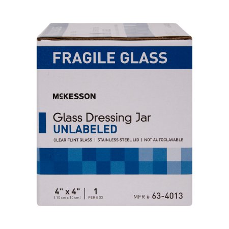 McKesson Sundry Jar McKesson 4 X 4 Inch Glass Clear - Box of 6 - 63-4013-BX