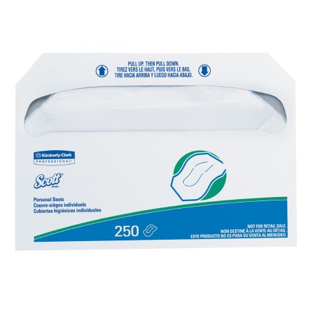 Kimberly Clark Toilet Seat Cover Scott® Surpass® Half Fold 14-1/2 X 17 Inch - Pack of 250 - 39000-PK