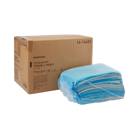 McKesson Procedure Underpad McKesson 23 W X 24 L Inch Blue NonSterile - Case of 200 - 16-16652-CS
