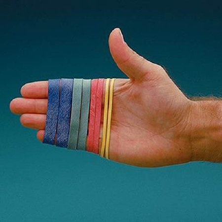 Patterson Medical Supply Hand Exercise Rubber Bands 3-1/2 Inch, Yellow, X-Light Resistance - Bag of 1 - A3482-BG