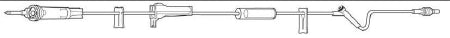 Baxter Primary IV Administration Set Interlink® Gravity 1 Port 10 Drops / mL Drip Rate 0.2 Micron Filter 102 Inch Tubing Solution - Case of 48 - 2H6480-CS