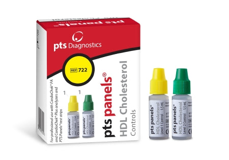 PTS Diagnostics Cardiac / Lipids / General Chemistry HDL Cholesterol Controls PTS Panels™ Cholesterol / Lipid Panel Testing 2 Levels 2 X 1.5 mL - Each - 722-EA