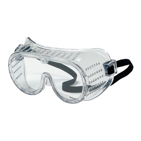 MCR Safety / Crews Inc Safety Goggles Perforated Frame Anti-scratch Coating Clear Tint Polycarbonate Lens Clear Frame Elastic Strap One Size Fits Most - Box of 12 - 2220-BX
