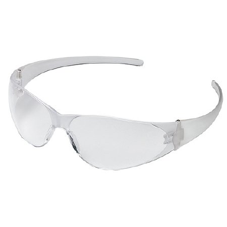 MCR Safety / Crews Inc Safety Glasses Checkmate® Flexible Bayonet Temple Clear Tint Polycarbonate Lens Clear Frame Over Ear One Size Fits Most - Box of 12 - CK100-BX