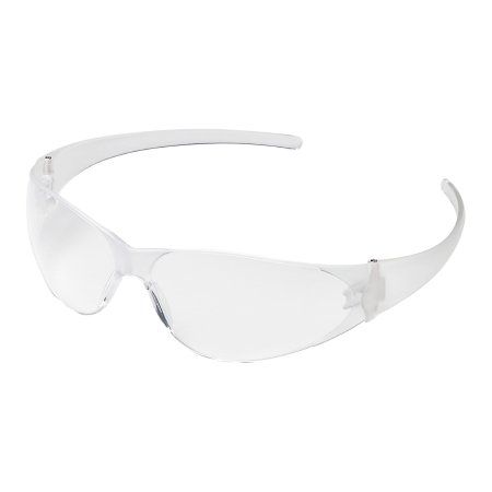 MCR Safety / Crews Inc Safety Glasses Checkmate® Flexible Bayonet Temple Clear Tint Polycarbonate Lens Clear Frame Over Ear One Size Fits Most - Box of 12 - CK110-BX