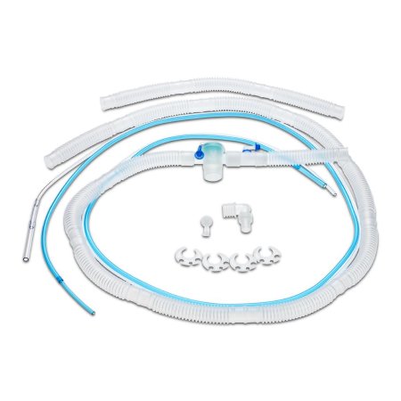 Medline Ventilator Circuit Corrugated Tube 66 Inch Tube Single Limb Adult Without Breathing Bag Single Patient Use - Each - HUD1696-EA