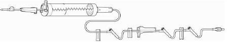 Baxter Burette IV Pump Set Buretrol® Pump 4 Ports 60 Drops / mL Drip Rate Without Filter 115 Inch Tubing - Case of 48 - 2H7562-CS