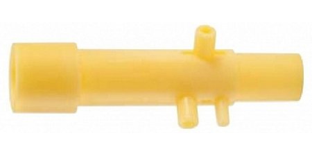 GE Healthcare Spirometer Sensor D-Lite® Pediatric, 22 Male / 15 Female One End, 15 Male Other End, 2.5 ml Dead Space, 1 cm H2O, Clear Polystyrene with Yellow Spirometry Tubes - Pack of 50 - 8001948-PK