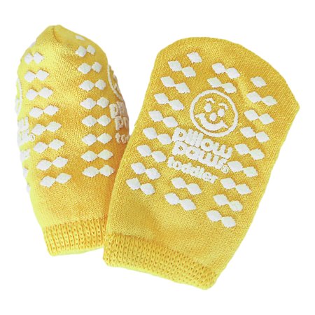 Principle Business Enterprises Slipper Socks Pillow Paws® Toddler Yellow Ankle High - Case of 48 - 1093-001-CS