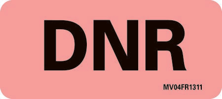 Precision Dynamics Pre-Printed Label MedVision® Advisory Label Fluorescent Red Paper DNR Black Safety and Instructional 1X 2-1/4 Inch - Roll of 1 - MV04FR1311-RL