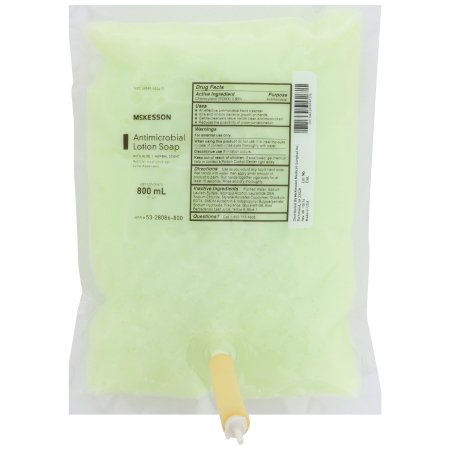 McKesson Antimicrobial Soap McKesson Lotion 800 mL Dispenser Refill Bag Herbal Scent - Case of 1 - 53-28086-800-CS