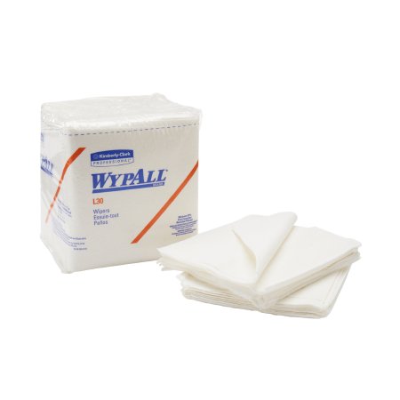 Kimberly Clark Task Wipe WypAll® L30 Light Duty White NonSterile Double Re-Creped 12 X 12-1/2 Inch Disposable - Case of 1080 - 05812-CS